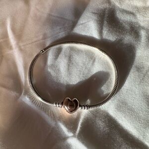 Pandora Heart Snake Chain Bracelet